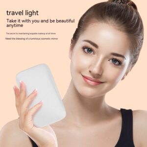 DUALUXE Portable LED Makeup Mirror with Light – Double-Sided Luminous Vanity Mirror